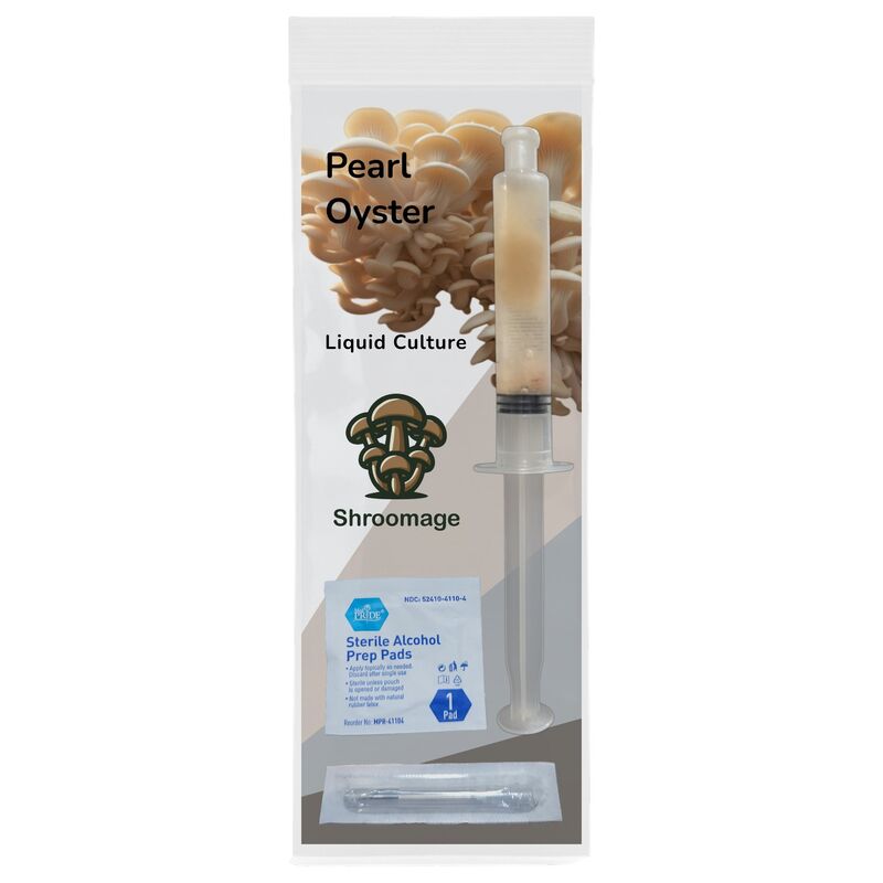 The pearl oyster liquid culture in its consumer facing packaging.