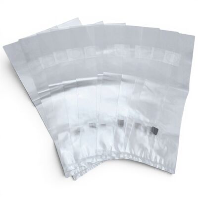 10-pack of heavy duty mushroom grain spawn bags with self-healing injection ports and 0.2 micron filter patches.